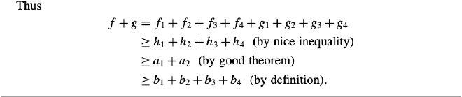 Aligned equations with justifications that are too close to the math