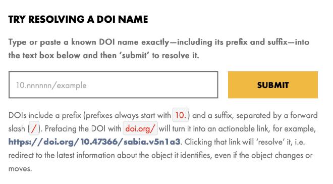 You can also resolve DOIs on the DOI Foundation website.